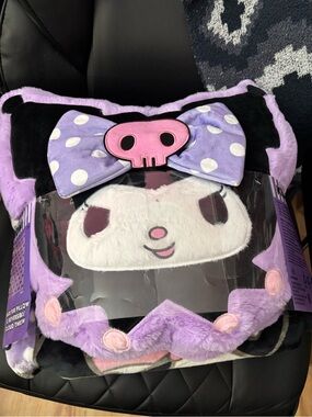 Kuromi throw Blanket & Pillow.   Set New.
